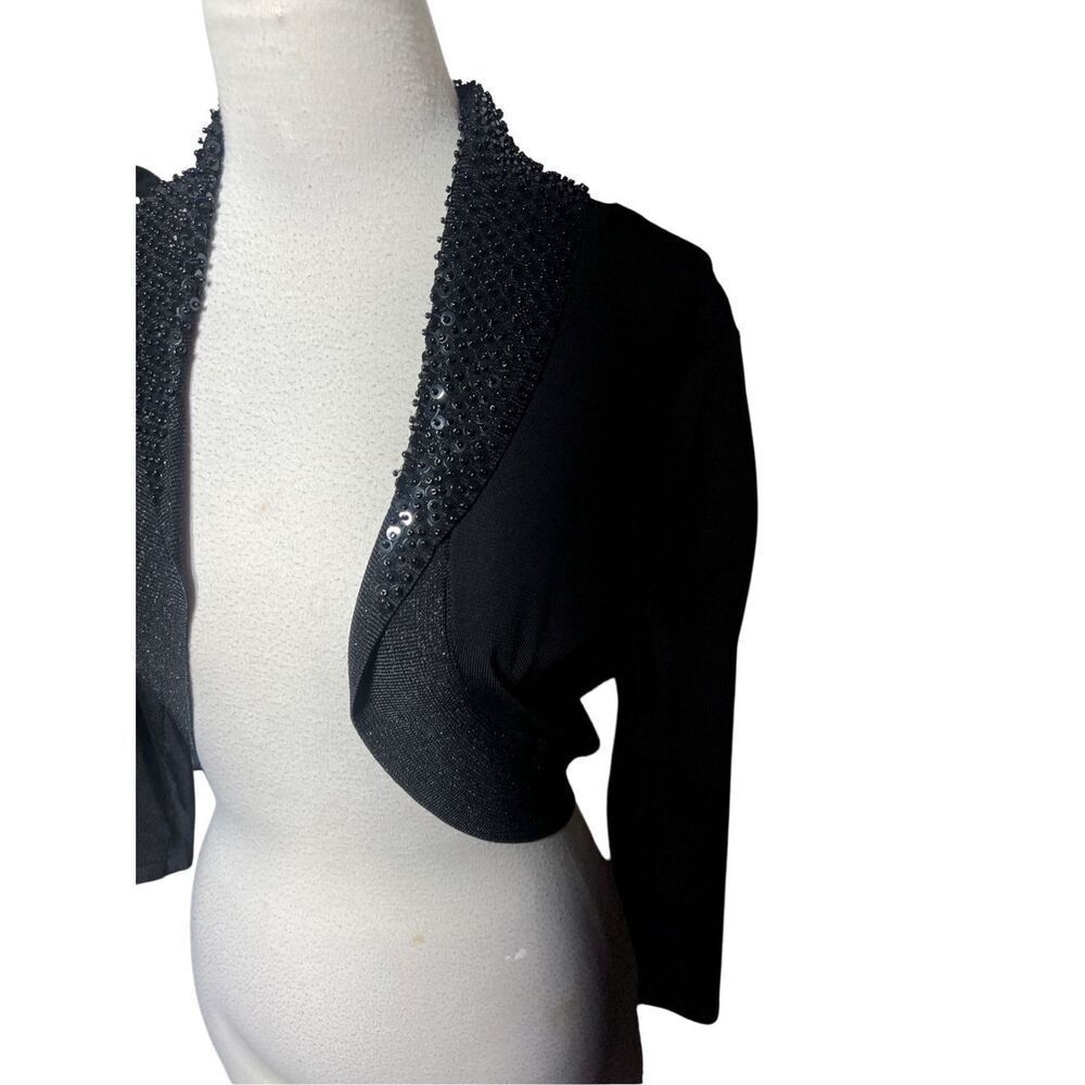 White House Black Market NWT Beaded Bolero Shrug Size Large - Picture 2 of 5